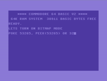 Poke to set Bitmap Mode