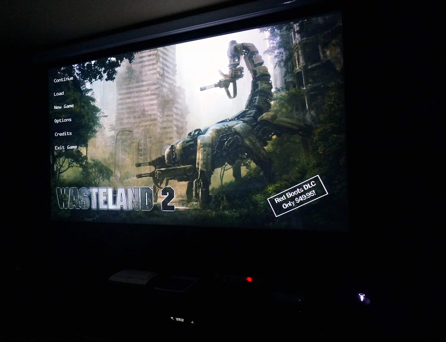 26 years later - Wasteland 2 in 1080p beamed to my basement's screen.